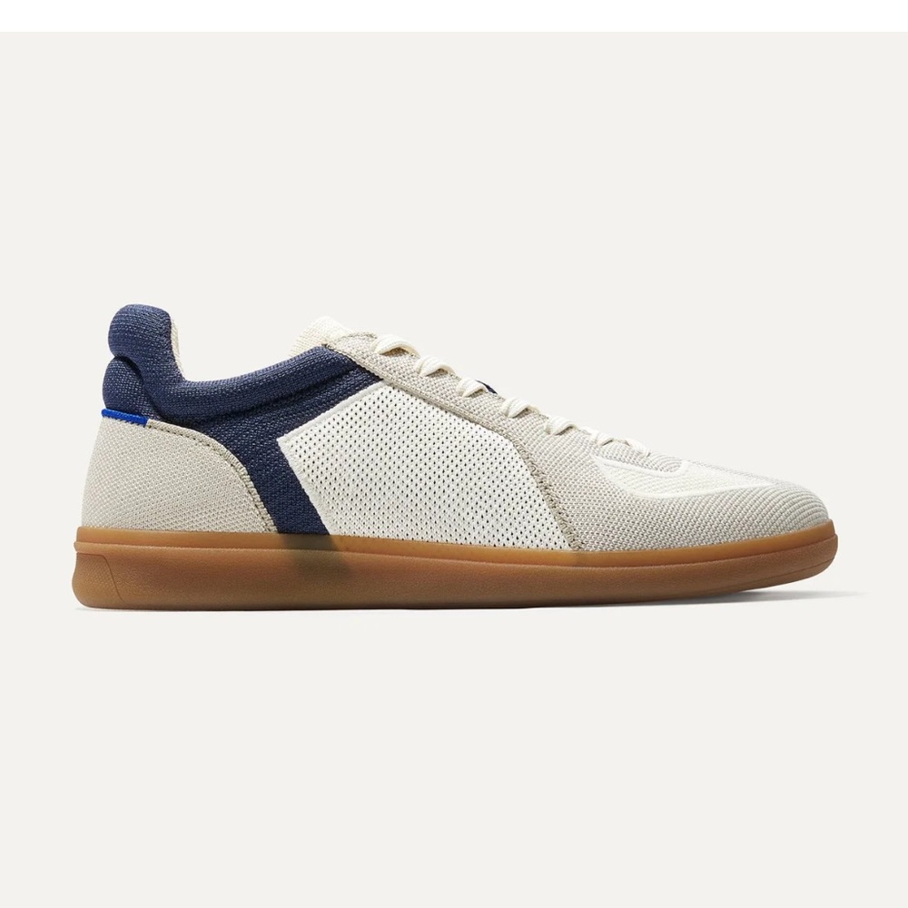 Rothy's RS01 Cream and Navy Sneakers M 11 W 12.5